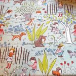 Tela punto jardín animales. Ref 238