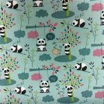 Tela algodón pandas bambú. Ref 036