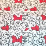 Tela punto Minnie Mouse lacitos rojos. Ref 254