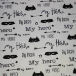 Tela punto my hero fondo blanco. Ref 400