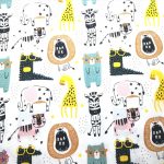 Tela algodón animales gafas. Ref 489