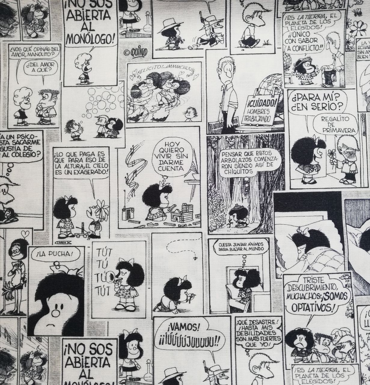 Tela algodón Mafalda viñetas Ref. 546