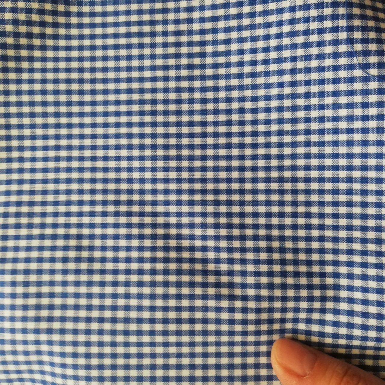 Tela algodón vichy azulón 0,3 cm. Ref. 555