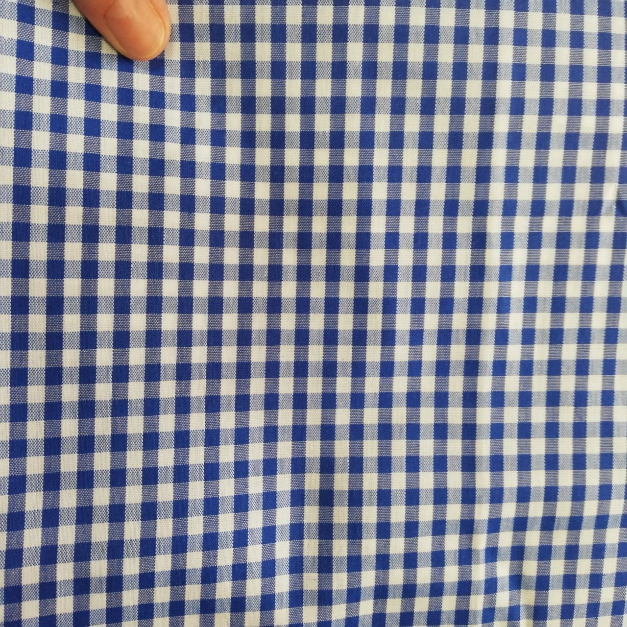 Tela algodón vichy azulón 0,5 cm. Ref. 554