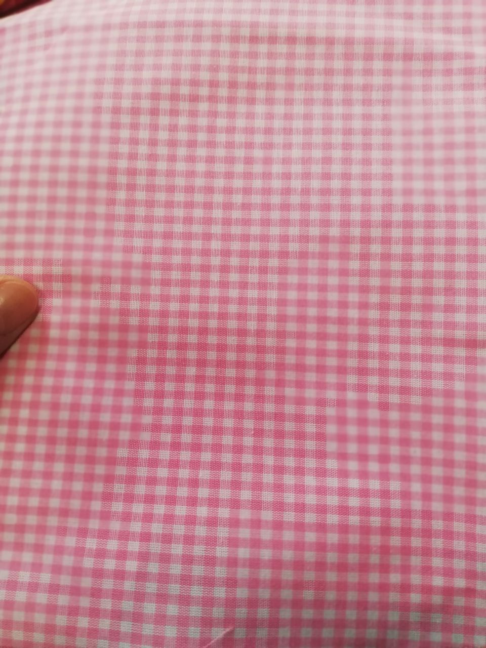 Tela algodón vichy rosa 0,5 cm. Ref. 549
