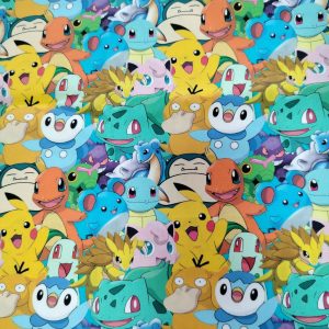 Tela algodón Pokemon colores. Ref 659