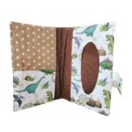 Conjunto Porta documentos y Portatoallitas dinos
