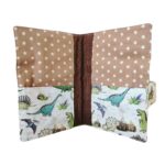 Conjunto Porta documentos y Portatoallitas dinos
