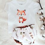 Cristina y Alejandra. Conjunto talla 12-18 meses camiseta zorro y cubre pañal