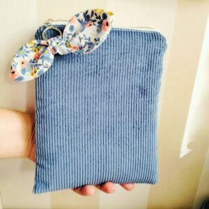Funda Kindle cremallera azul