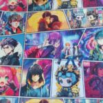 Tela de loneta anime manga. Ref.787